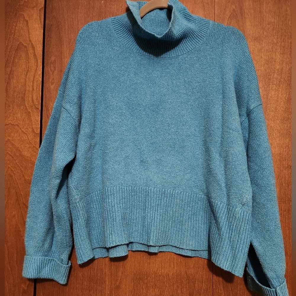a new day Teal Women's Cowl Neck Sweater